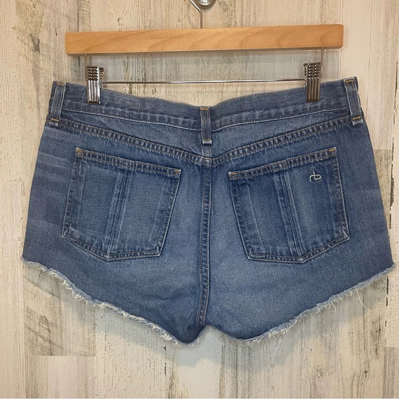 rag & bone Cut-off Denim Shorts-Medium Wash size 28 - Picture 2 of 6